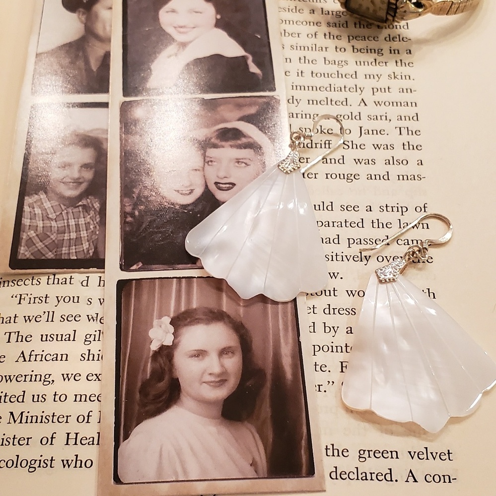 Authentic 1980s Abalone Shell Earrings